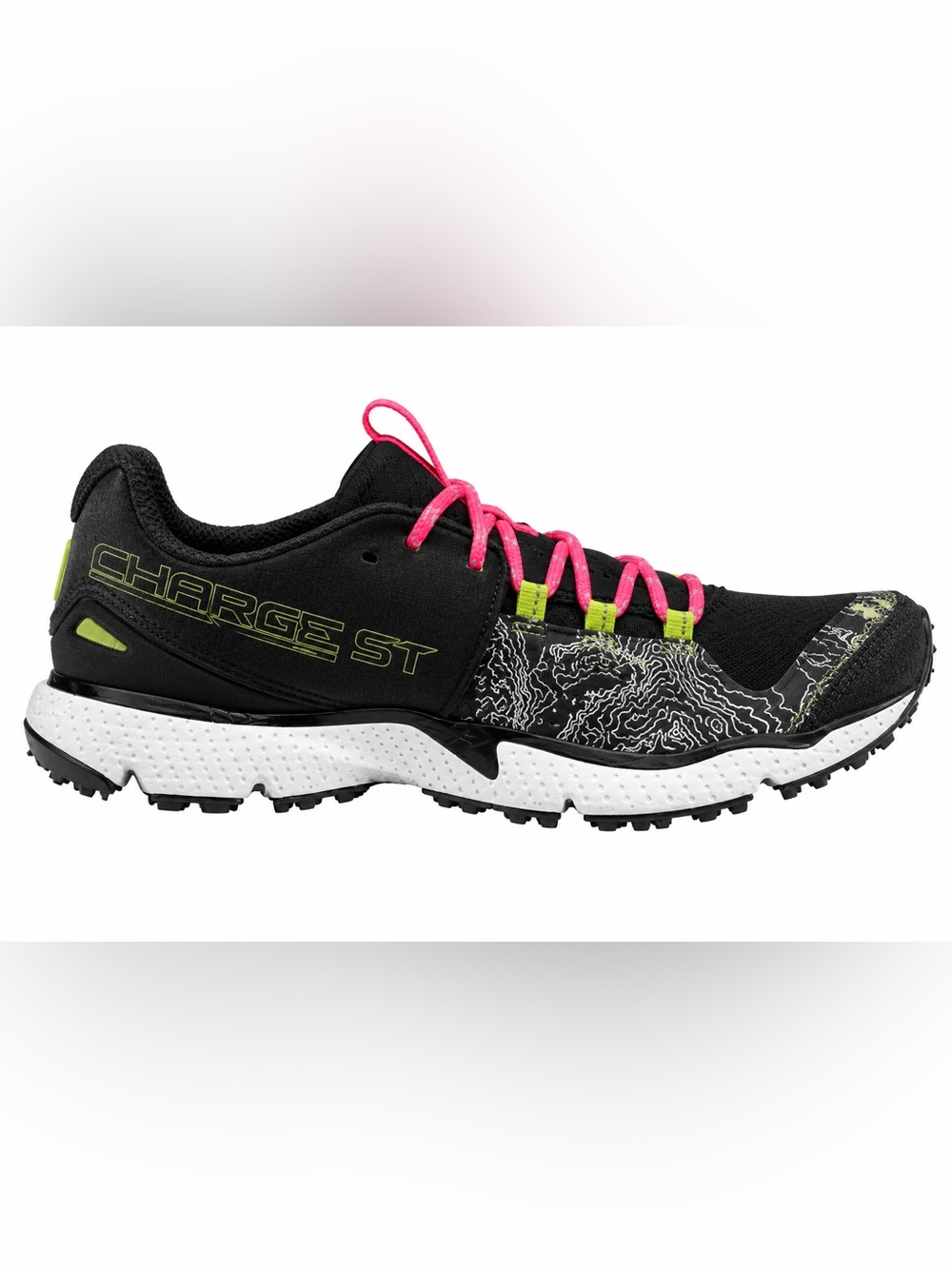 Under Armour Charge RC Storm Trail Running Shoes Black Neon Pink Size 9